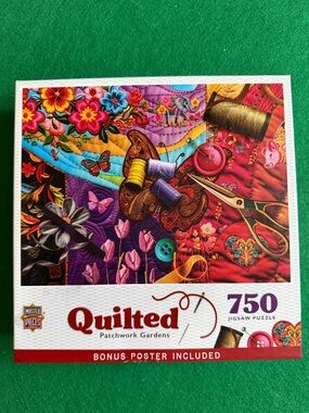 Master pieces Quilted Patchwork Gardens 750-Piece Jigsaw Puzzle